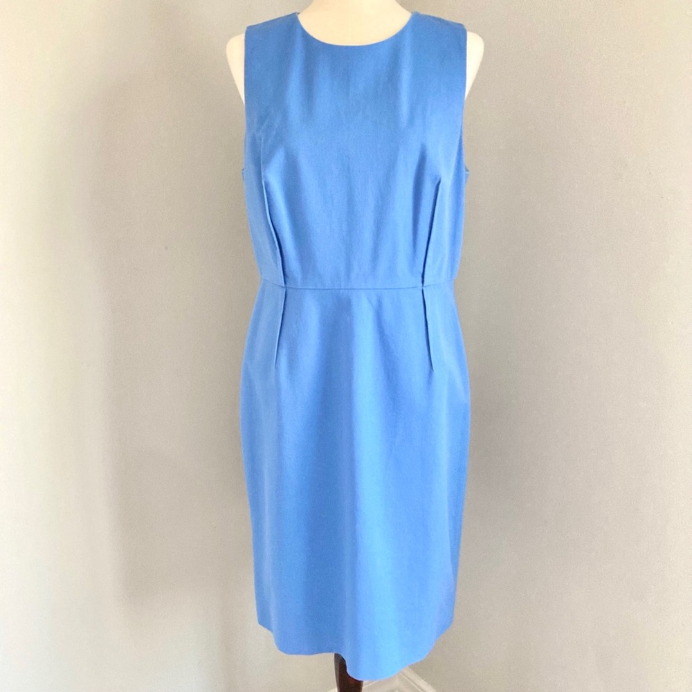 J. Crew Pastel Baby Blue Sleeveless Sheath Dress